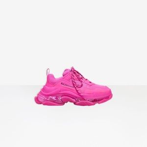 Balenciaga TRIPLE S CLEAR SOLE SNEAKER IN PINK